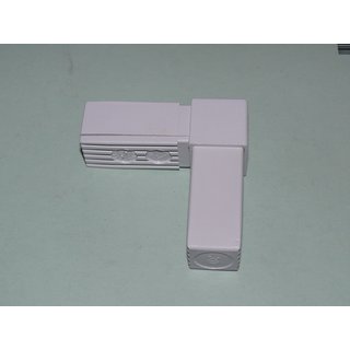 Steckverbinder für Vierkantrohr Winkel 90° grau mit Gewinde M10
